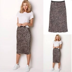 Victoria Secret Satin cheetah print midi shirt.